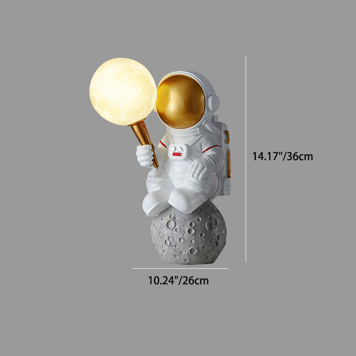 BowLift | CosmoBuddy Astronaut Wall Lamp | Creative Design | Resin & ABS | LED Bedroom Light