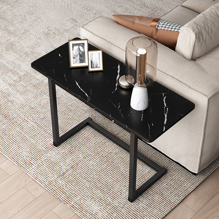 BowLift | ModernoCurve C-Side Table | MDF Tabletop | Modern Design | Space-saving | Perfect for Living Room & Bedroom