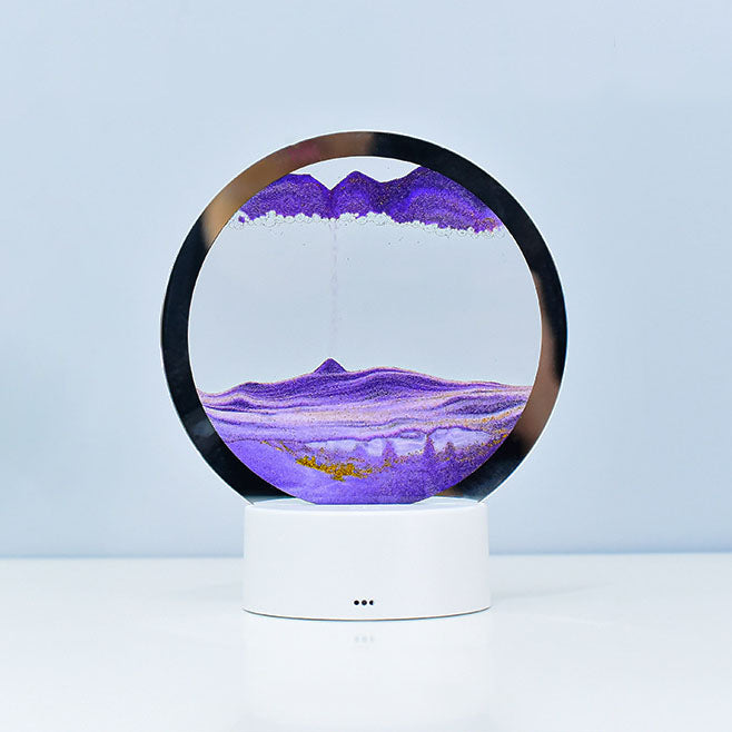 BowLift | Creative Round Hourglass Quicksand 3D LED Night Light Table Lamp