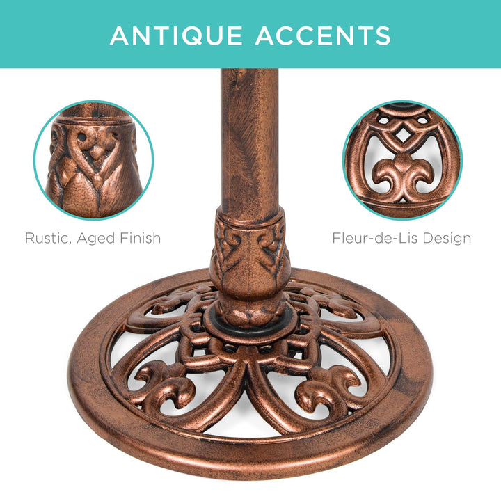 BowLift | Birdbath for the garden with Fleur-de-Lis decoration
