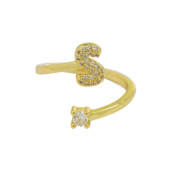 BowLift | Dainty Bubble Diamond Wrap Initial Ring