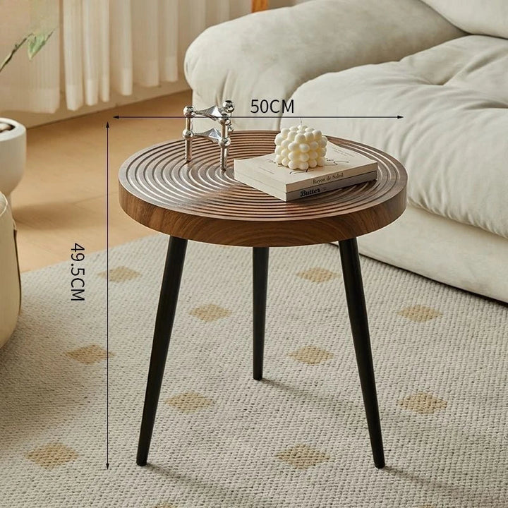 BowLift | Round Wooden Coffee Table Japanese Design Tea Table Living Room
