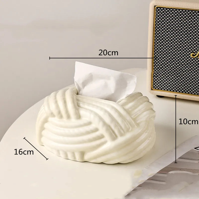 Ceramic Knot Tissue Holder | Bowlift