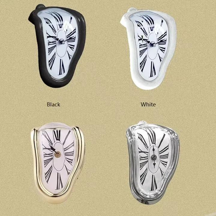 BowLift | Surreal Melting Wall Clock – Distorted Dali-Inspired Timepiece for Home & Garden