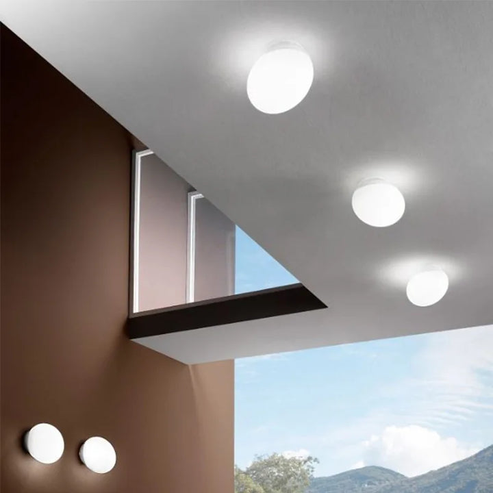 BowLift | VivaGlow – Elegant White Ceiling Lamp for Modern Interiors