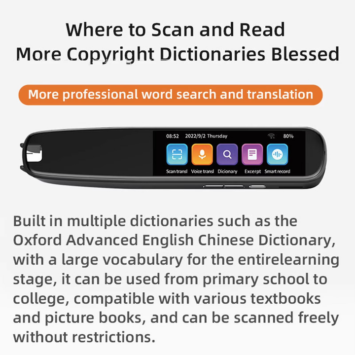 BowLift | Smart WiFi Scanning Translation Pen with 2MP Camera and 131-Language Support