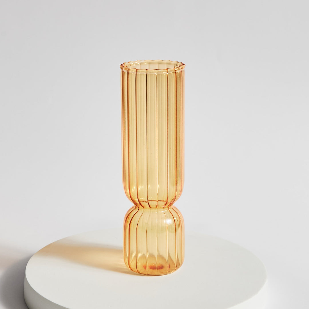 Scallop Cylinder Glass Vase | Bowlift
