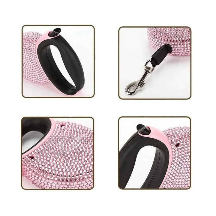 BowLift | Luxury Retractable Leash with Rhinestones for Small Dogs & Cats