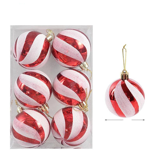 BowLift | Glass Christmas Ornaments Pattern Set of 6 Balls for the Tree