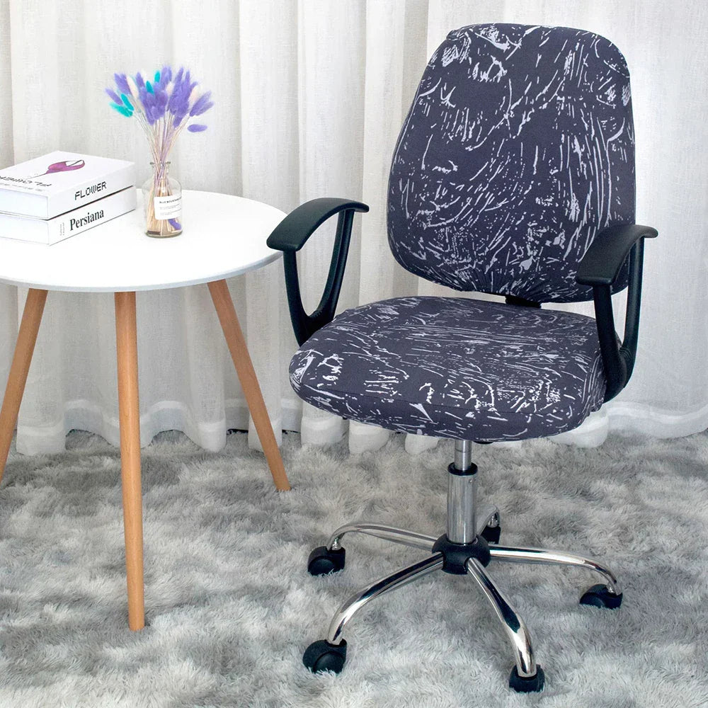 BowLift | 2-piece Split Office Rose Chair Covers