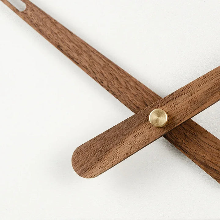 WoodSphere Clock - Large DIY Wall Clock with Walnut Wood Bowlift