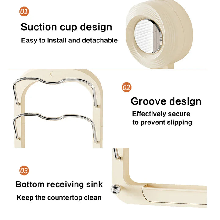 BowLift | Suction Wall-Mounted Pot Lid Organizer Storage Rack