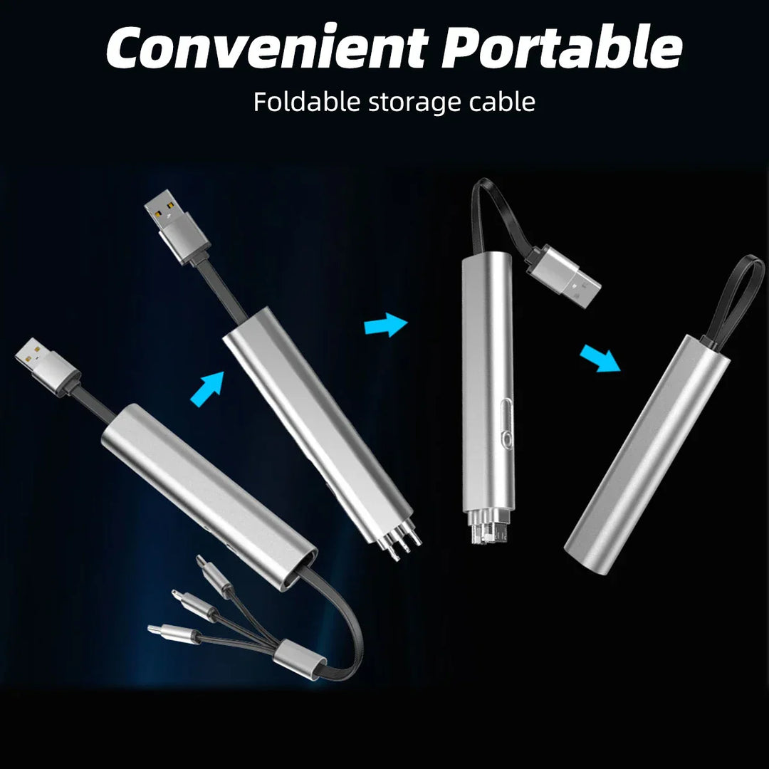 BowLift | 3in1 Metal Anti-Scratch Fast USB Smart Charging Cable