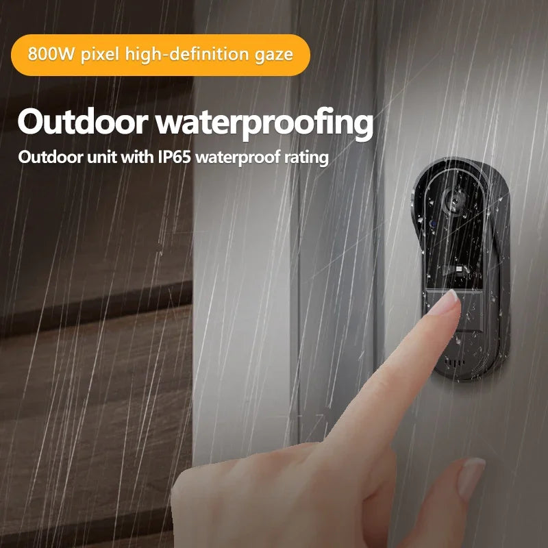 BowLift | Wireless Video Doorbell with Intercom & Night HD Vision – 4.3” IPS Display, Waterproof