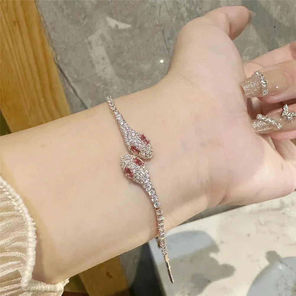 BowLift | Zircon Stone Adjustable Snake Bracelet