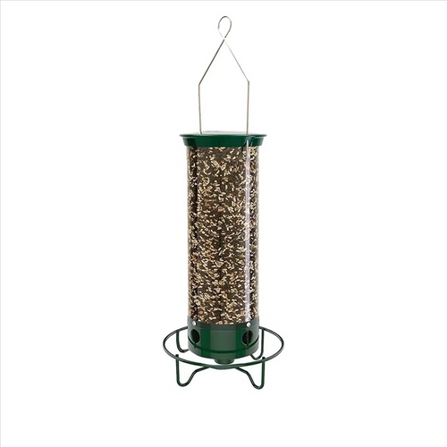 BowLift | Metal Window Bird Feeder with Weight-Activated Rotating Perch and Seed Capacity