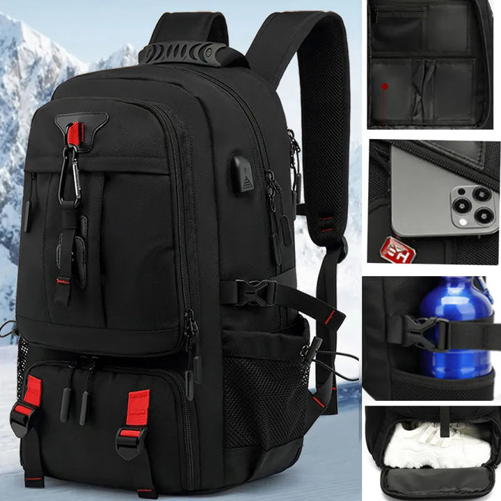 BowLift | Tech Trek Pro 50-80L – The Ultimate Backpack with USB Charging Port | Durable & Spacious