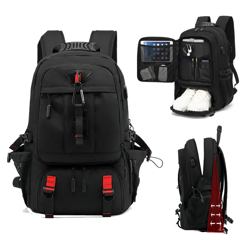 BowLift | Tech Trek Pro 50-80L – The Ultimate Backpack with USB Charging Port | Durable & Spacious