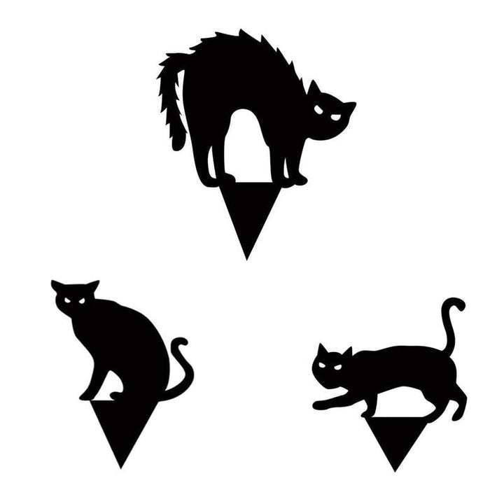 BowLift | 3Pcs Black Cat Garden Ornaments