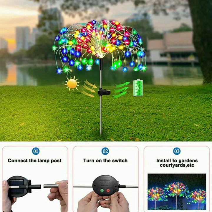 BowLift | LED Solar Firework Fairy Outdoor Pathway Lights