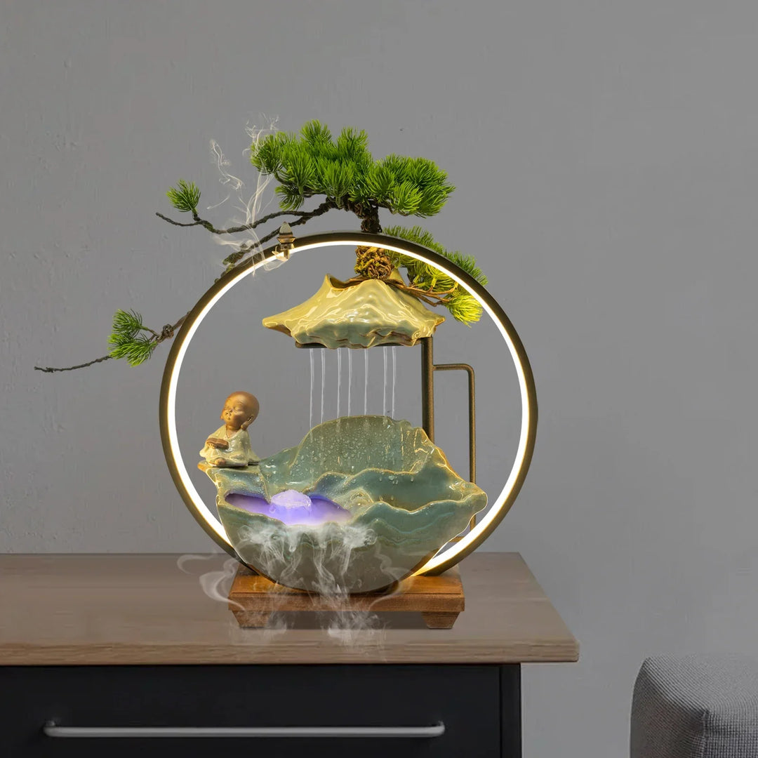 BowLift | Waterfall Fortune LED Incense Burner Zen Decor