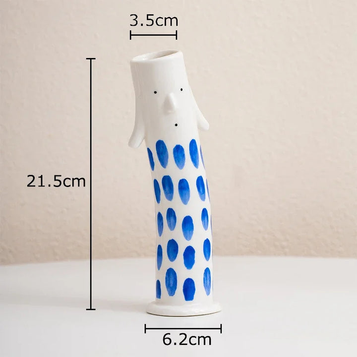 Lovely Cartoon Figures Ceramic Vase | Bowlift