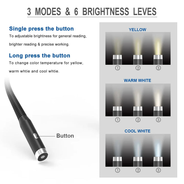 BowLift | LED Rechargeable Handsfree Reading Lamp