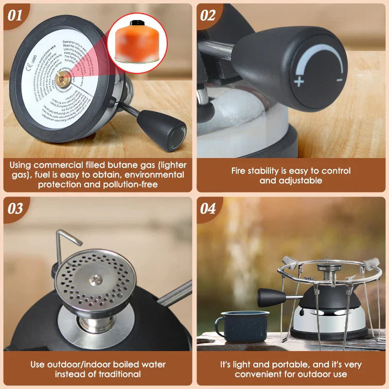 BowLift | Camping Ready Lightweight Mini Gas Burner