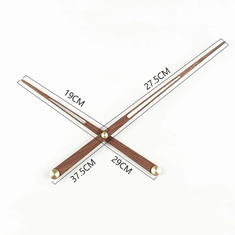 WoodSphere Clock - Large DIY Wall Clock with Walnut Wood Bowlift