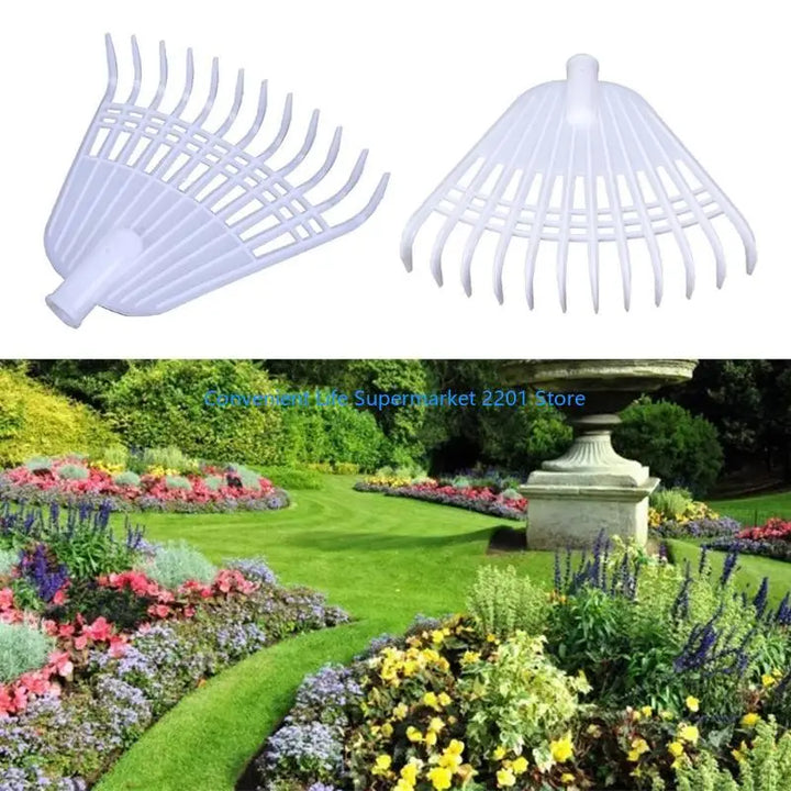 BowLift | Rakeon Leaf Rake with 12 Tines | Plastic | 38 × 32 cm | Without Handle | Lightweight & Versatile