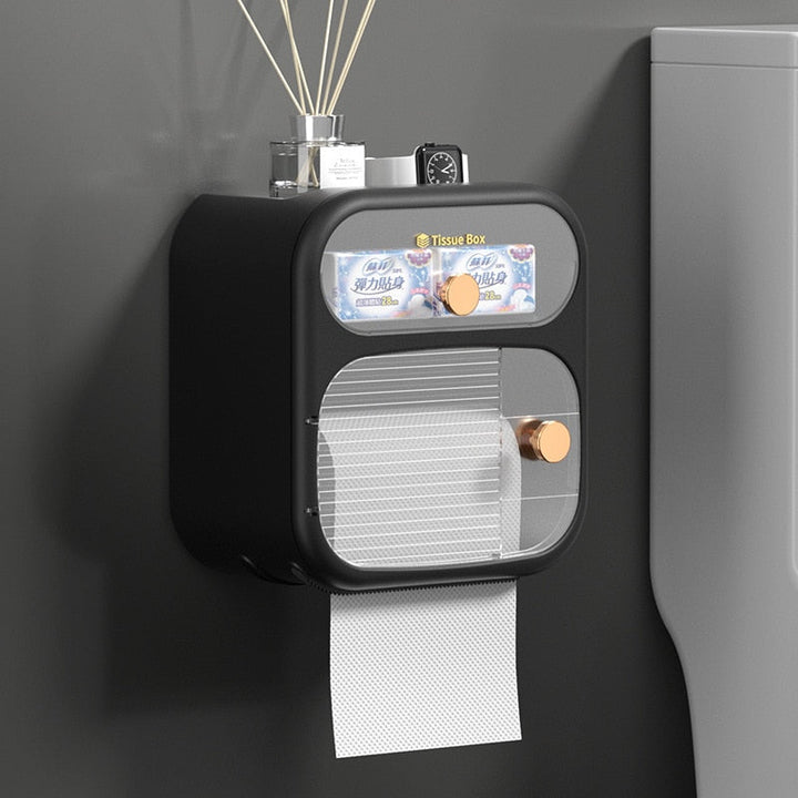 BowLift | MultiBox Wall-Mounted Toilet Paper Towel Storage Box
