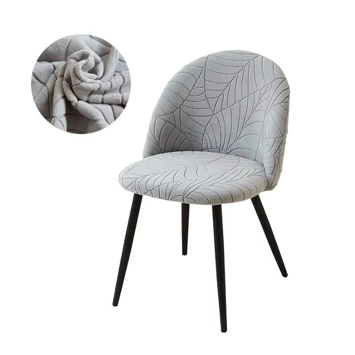 BowLift | Elastic Velvet Chair Covers - Stretch Low Back Slipcovers for Dining and Makeup Chairs