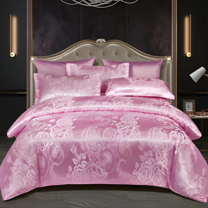 BowLift | Satin Floral Soft Duvet Cover Set