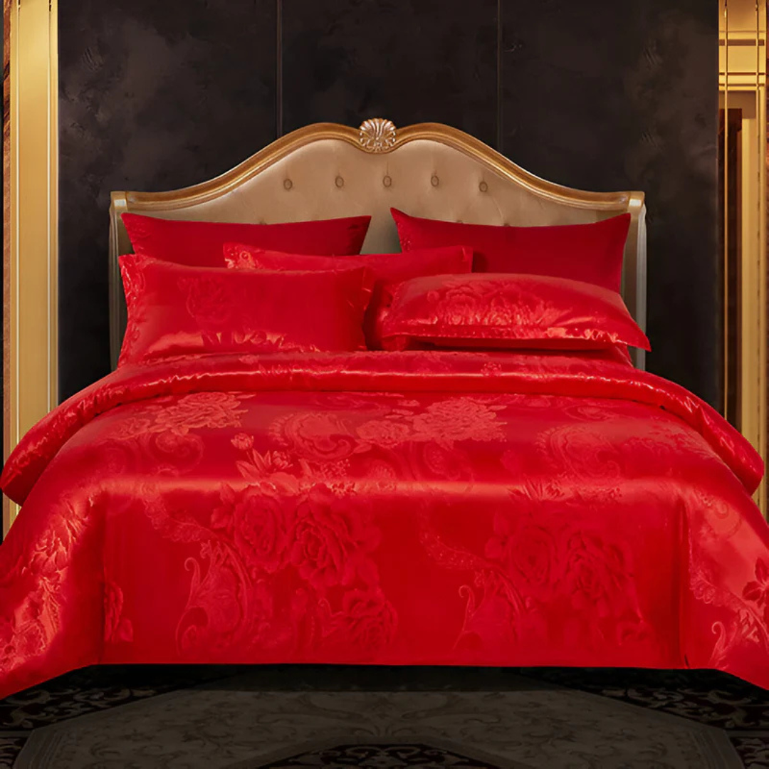 BowLift | Satin Floral Soft Duvet Cover Set