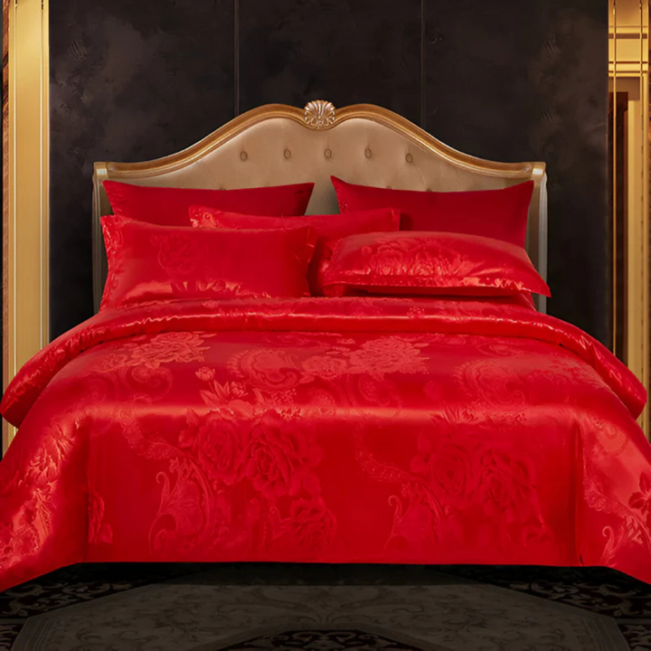 BowLift | Satin Floral Soft Duvet Cover Set