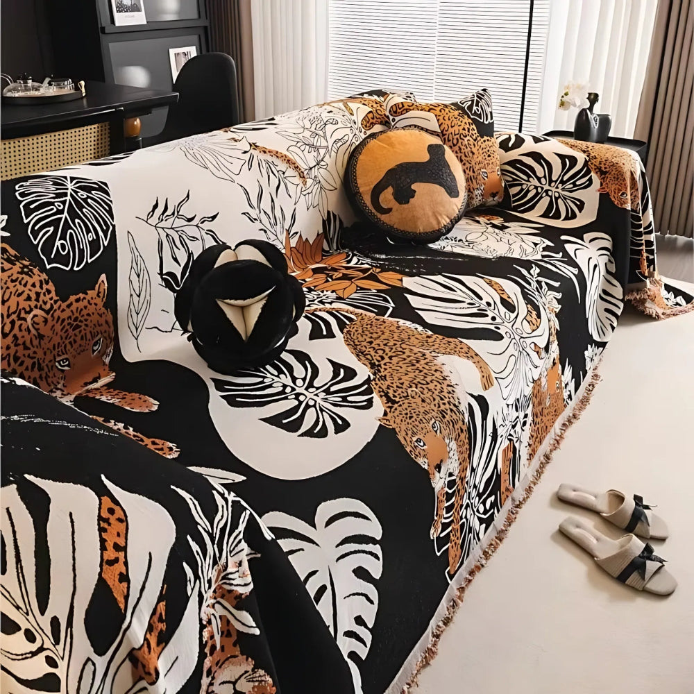 BowLift | Savara Leopard Sofa Throw Blanket