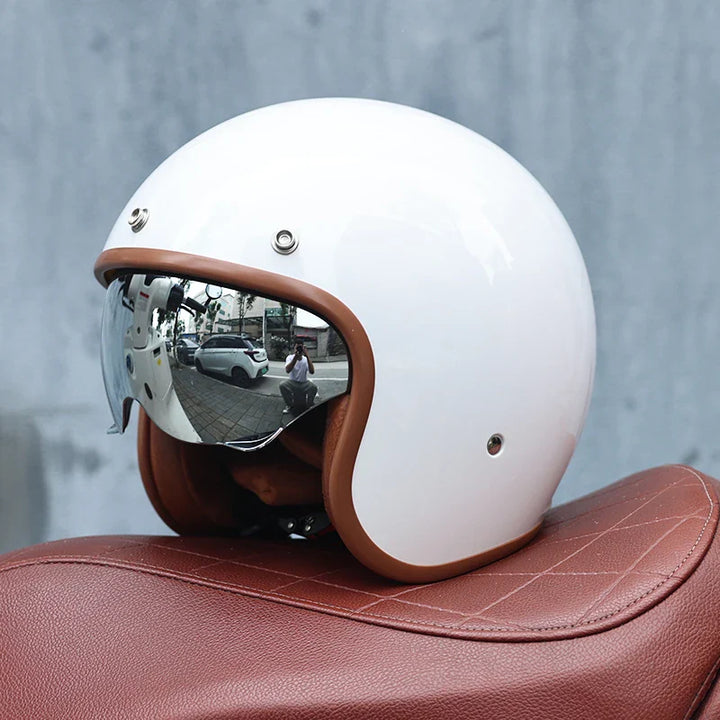 BowLift | Retro Motorcycle Helmet 3/4 Open Face – Valor