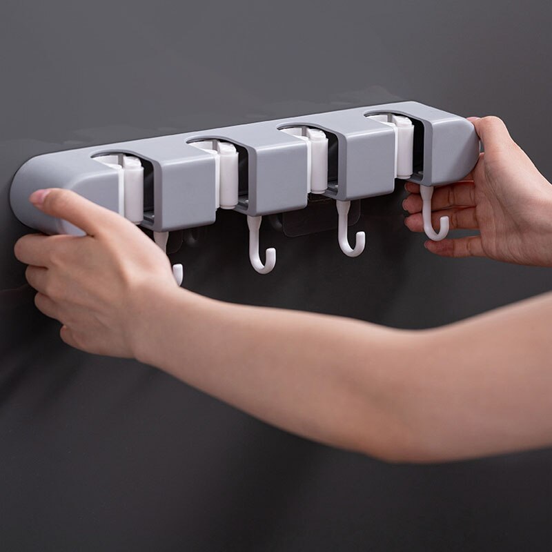 BowLift | Ultra Clean Wall-Mounted Mop Storage Hook