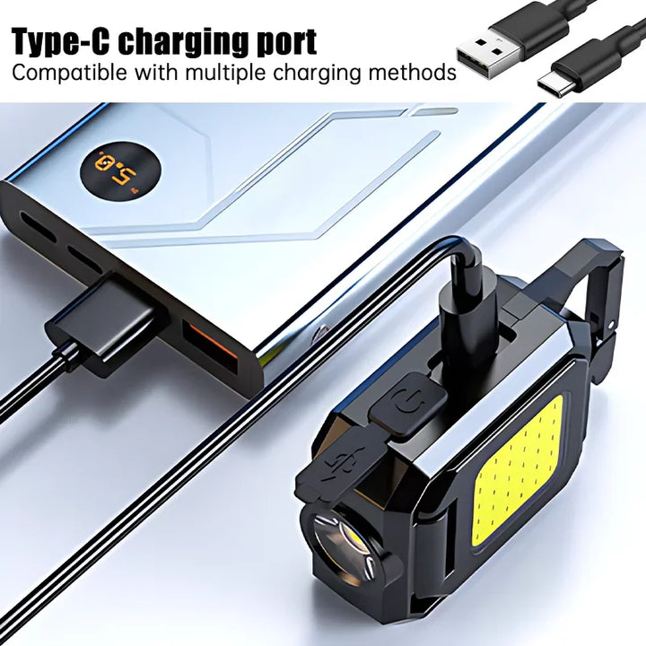 BowLift | TorchKey Mini Flashlight | 1000 Lumen | Magnetic Base & USB-C | Keychain Format