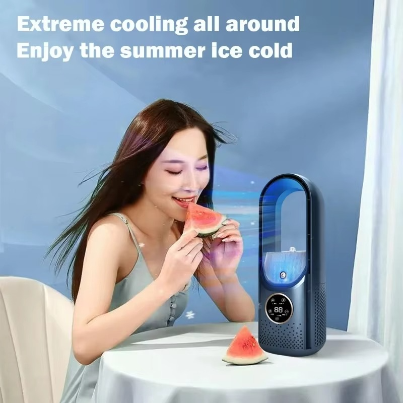 BowLift | Portable USB Electric Bladeless Cooling Fan, Mini Desktop Air Conditioner