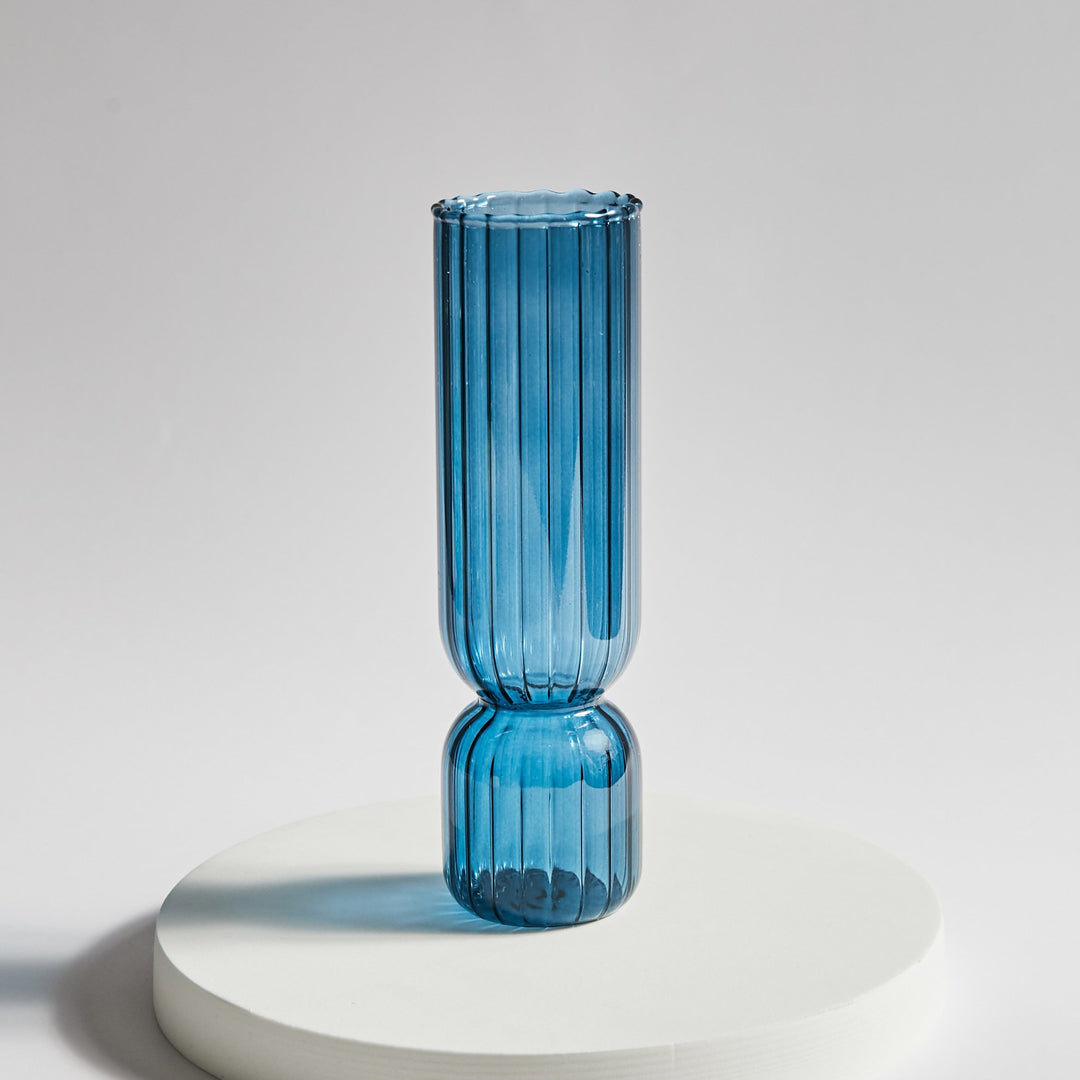 Scallop Cylinder Glass Vase | Bowlift