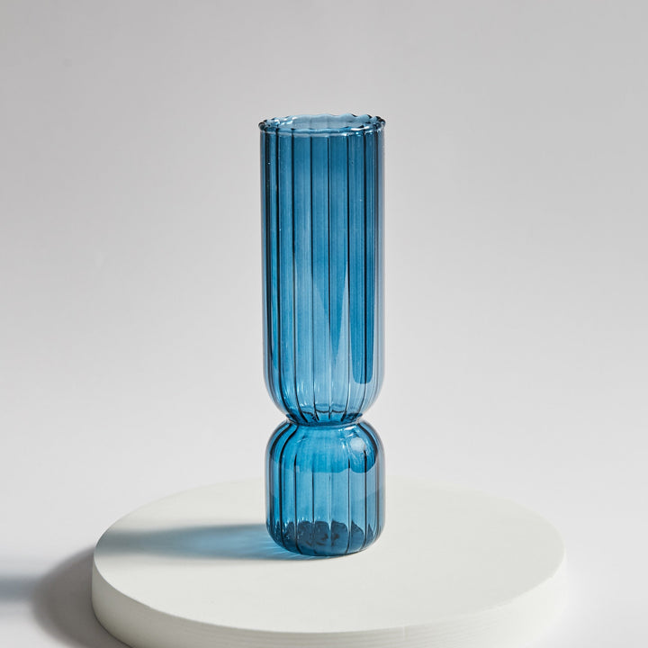 Scallop Cylinder Glass Vase | Bowlift