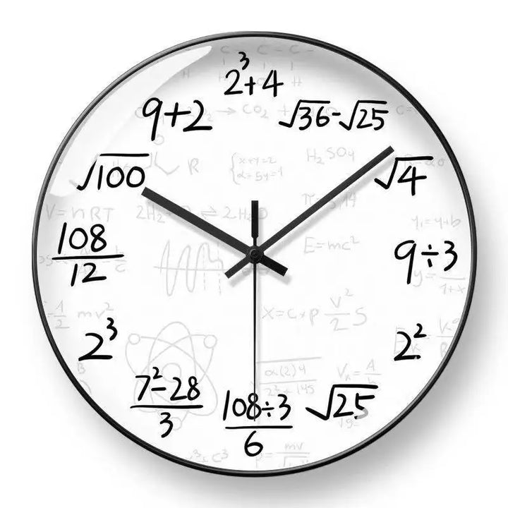 ChalkBoard Clock - Mathematical Formulas Wall Decoration Bowlift