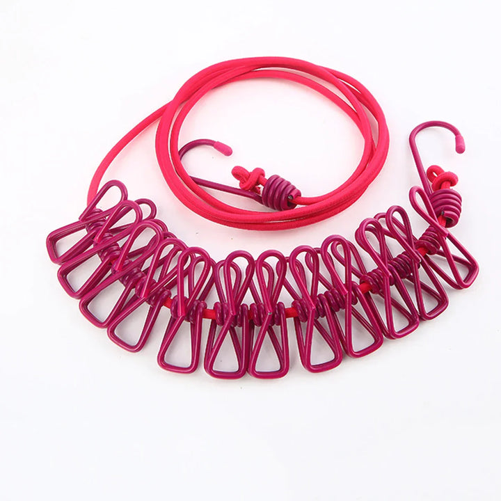 BowLift | Windproof Non-Slip Elastic Multi-Clip Travel Clothesline