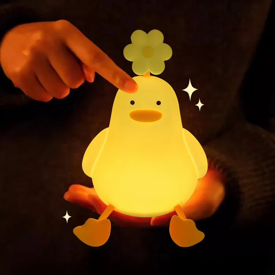 BowLift | Cute Flower Duck Phone Holder Night Lamp