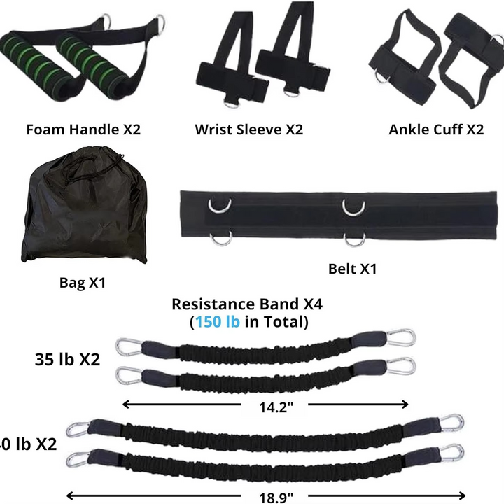 BowLift | Resistance Training Belt Set for Leg and Core Strength