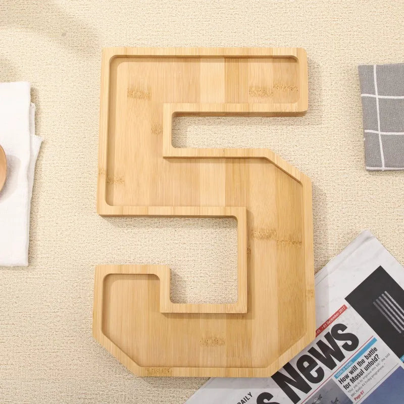 BowLift | Wooden Numbers Serving Tray