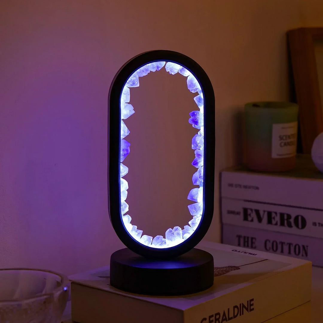 BowLift | AuraStone | Natural Calming Amethyst Serenity Lamp