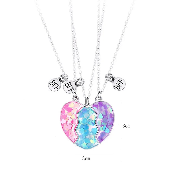 BowLift | Magnetic Peach Broken Heart Necklace