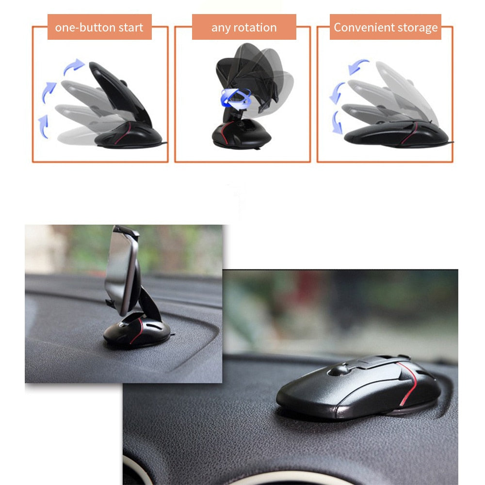 BowLift | 360 Rotating Foldable Car Dashboard Phone Holder